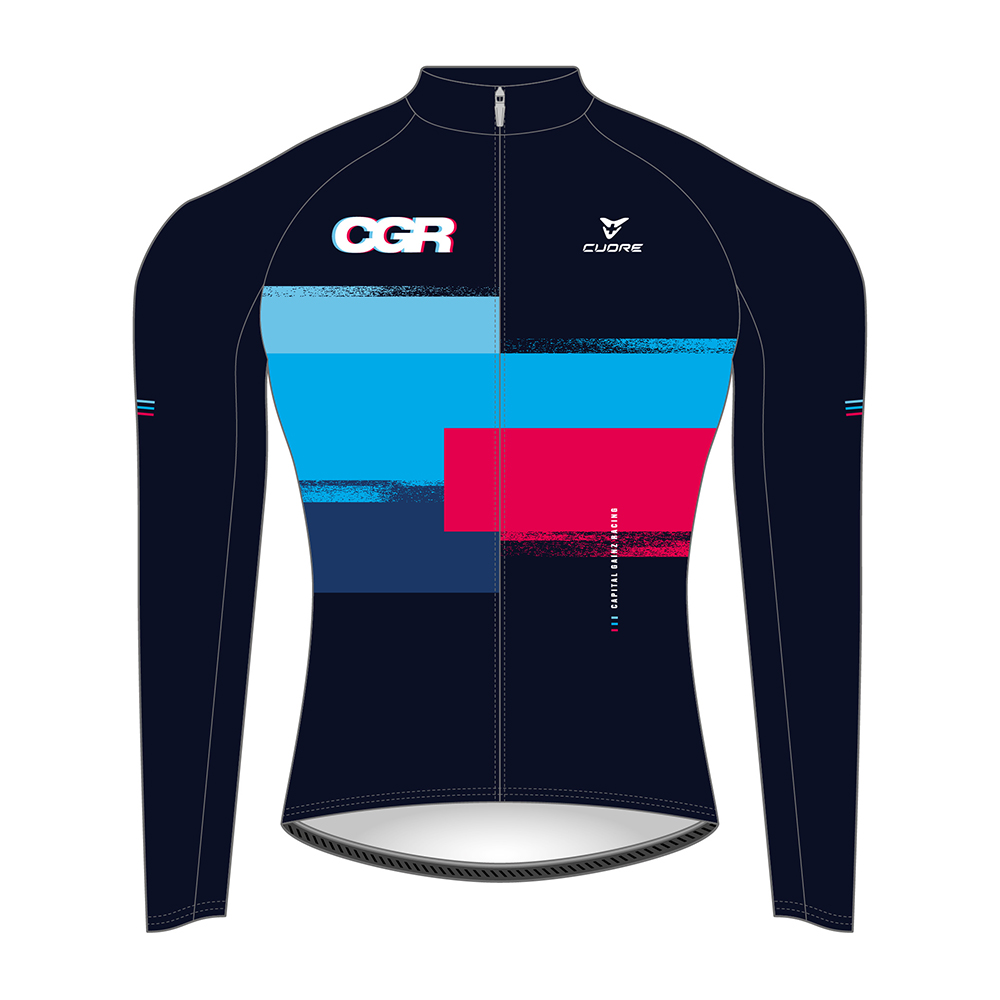 CUORE | Men's Silver L/Sleeve Active Shield Jersey